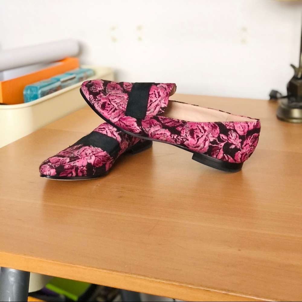 Kate Spade Rose Brocade Loafers